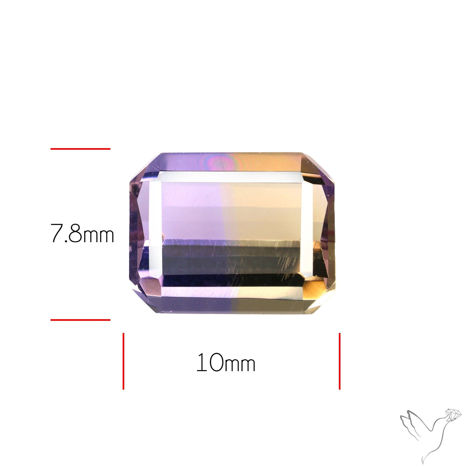 Faceted Ametrine AAA Perfect Bicolor
