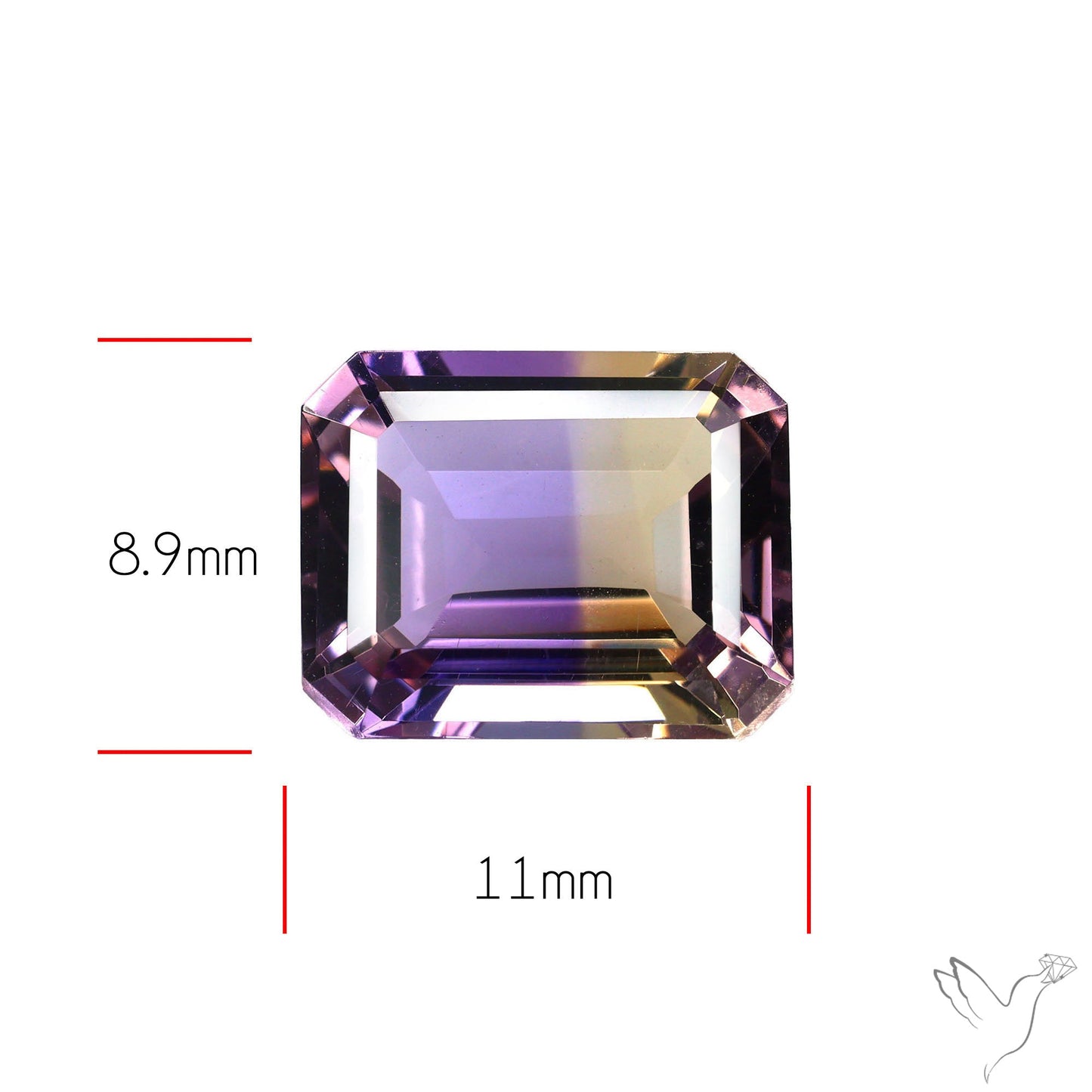 Faceted Ametrine AAA Perfect Bicolor