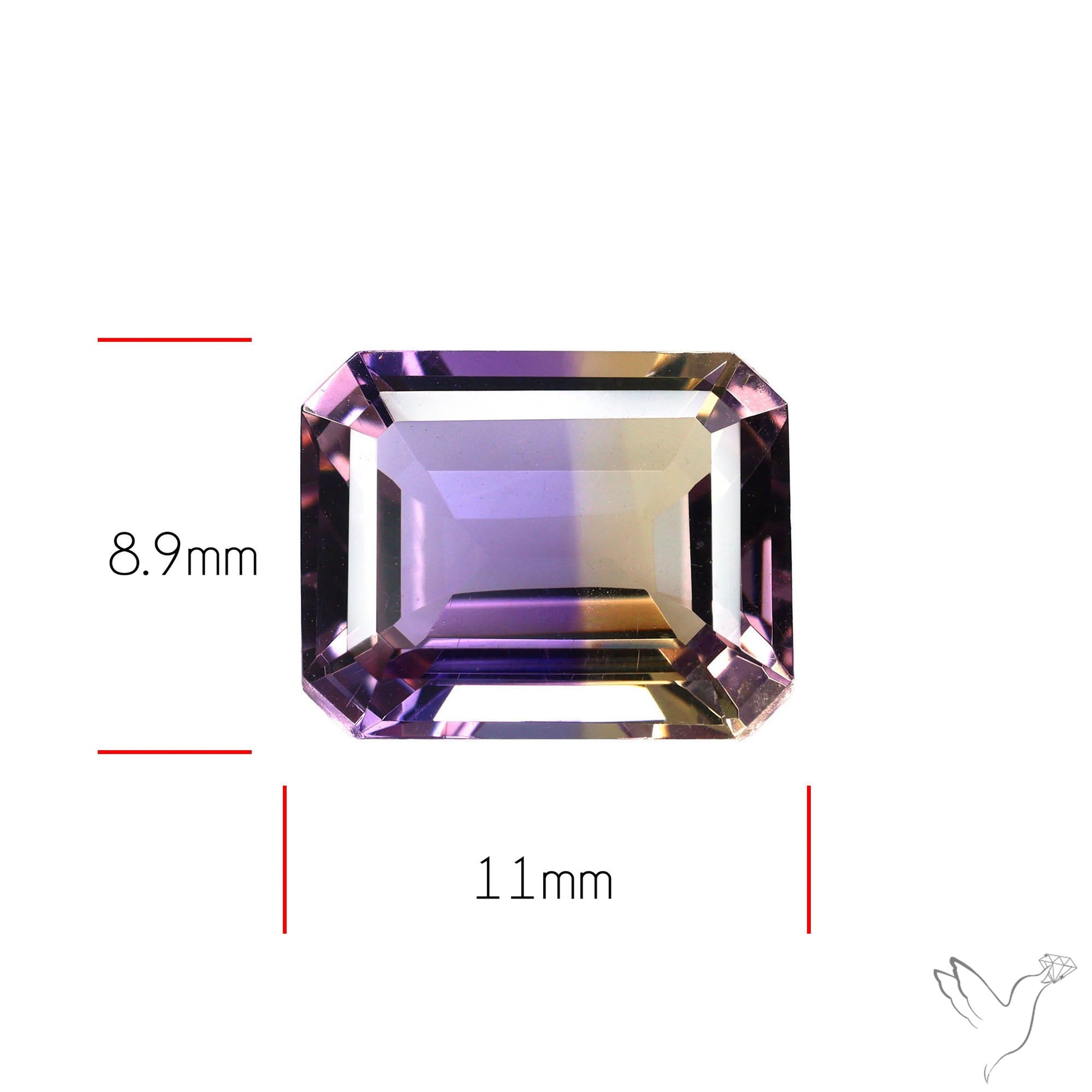 Faceted Ametrine AAA Perfect Bicolor