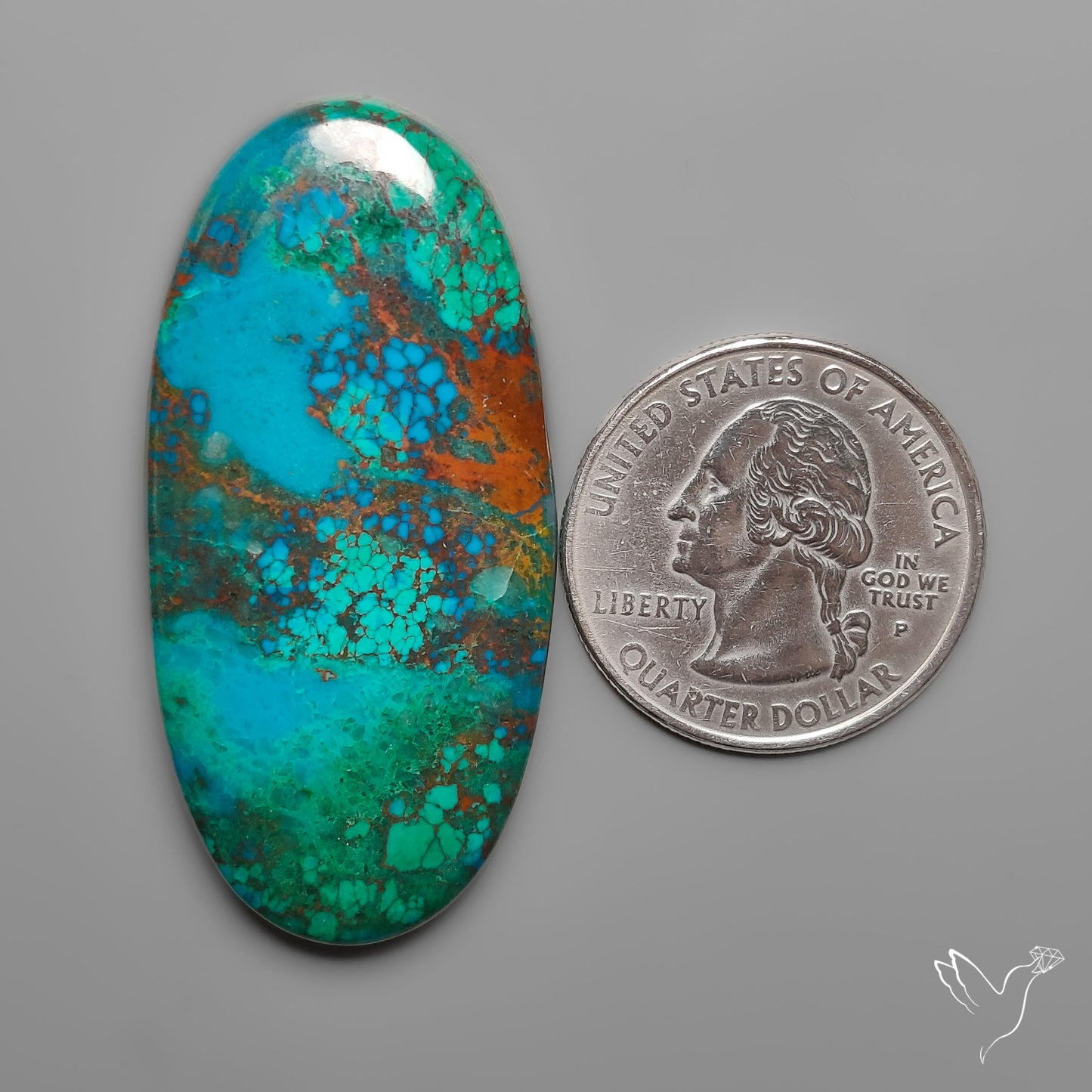 Peruvian Chrysocolla Cabochon Selected Material