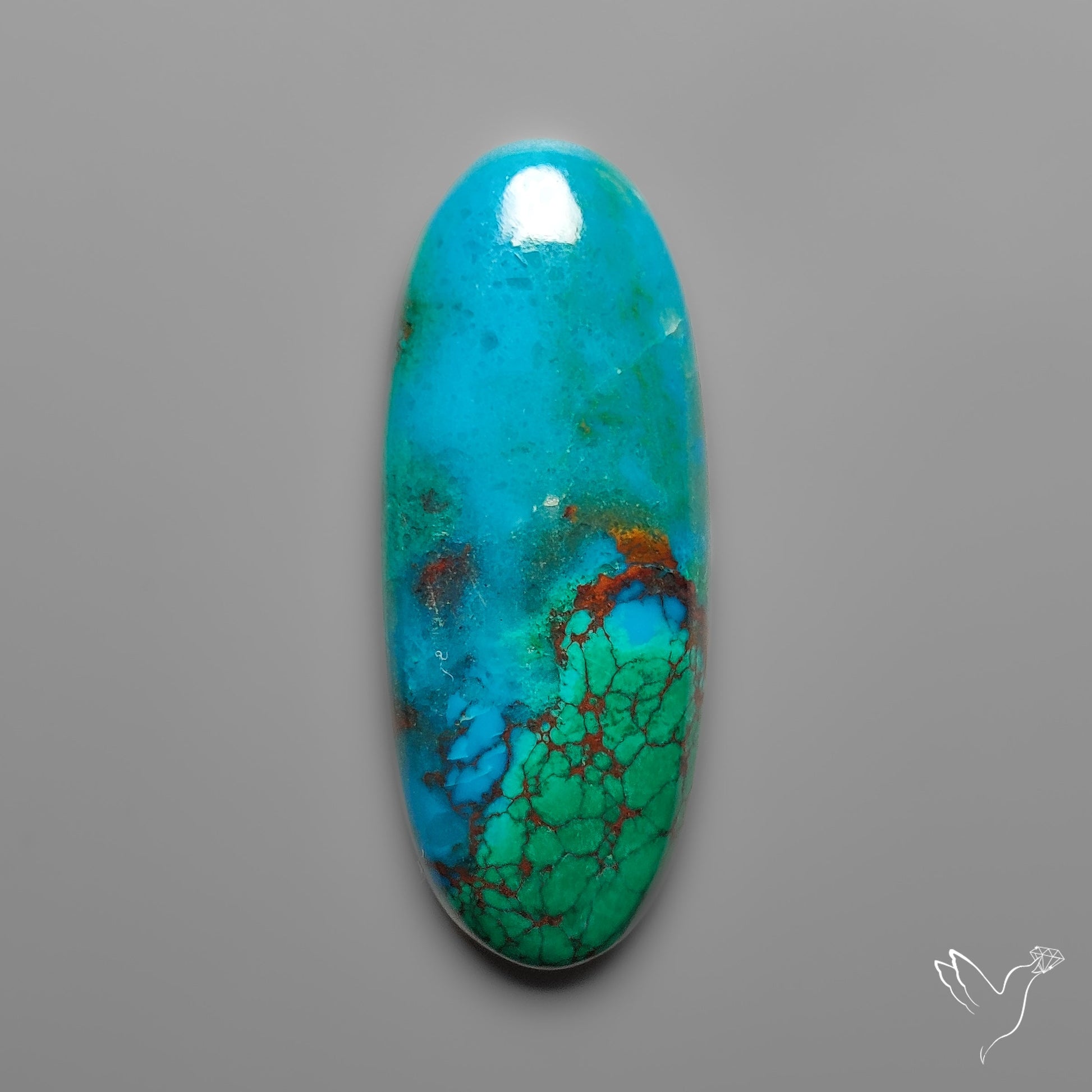 Peruvian Chrysocolla Cabochon Selected Material