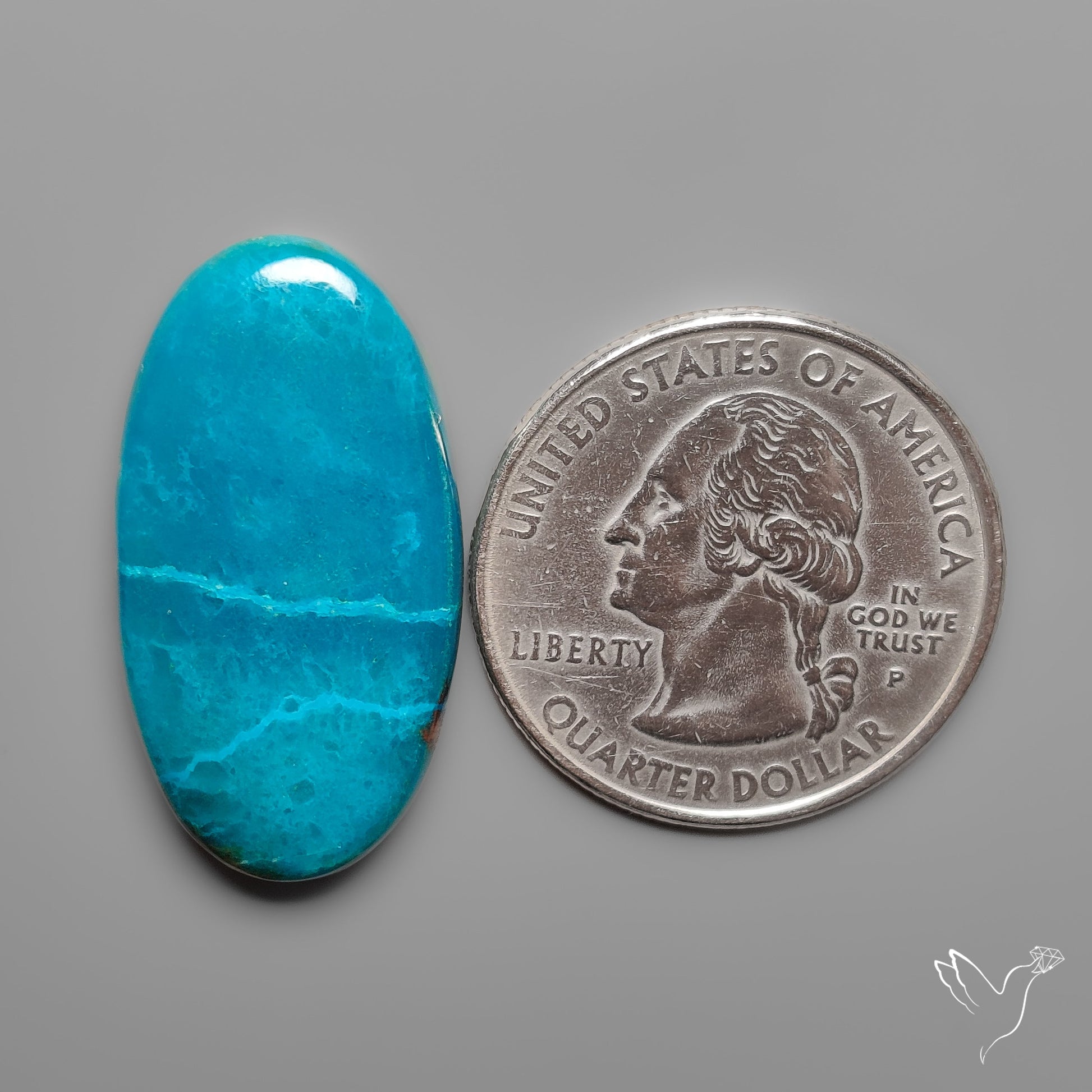 Peruvian Chrysocolla Cabochon Selected Material