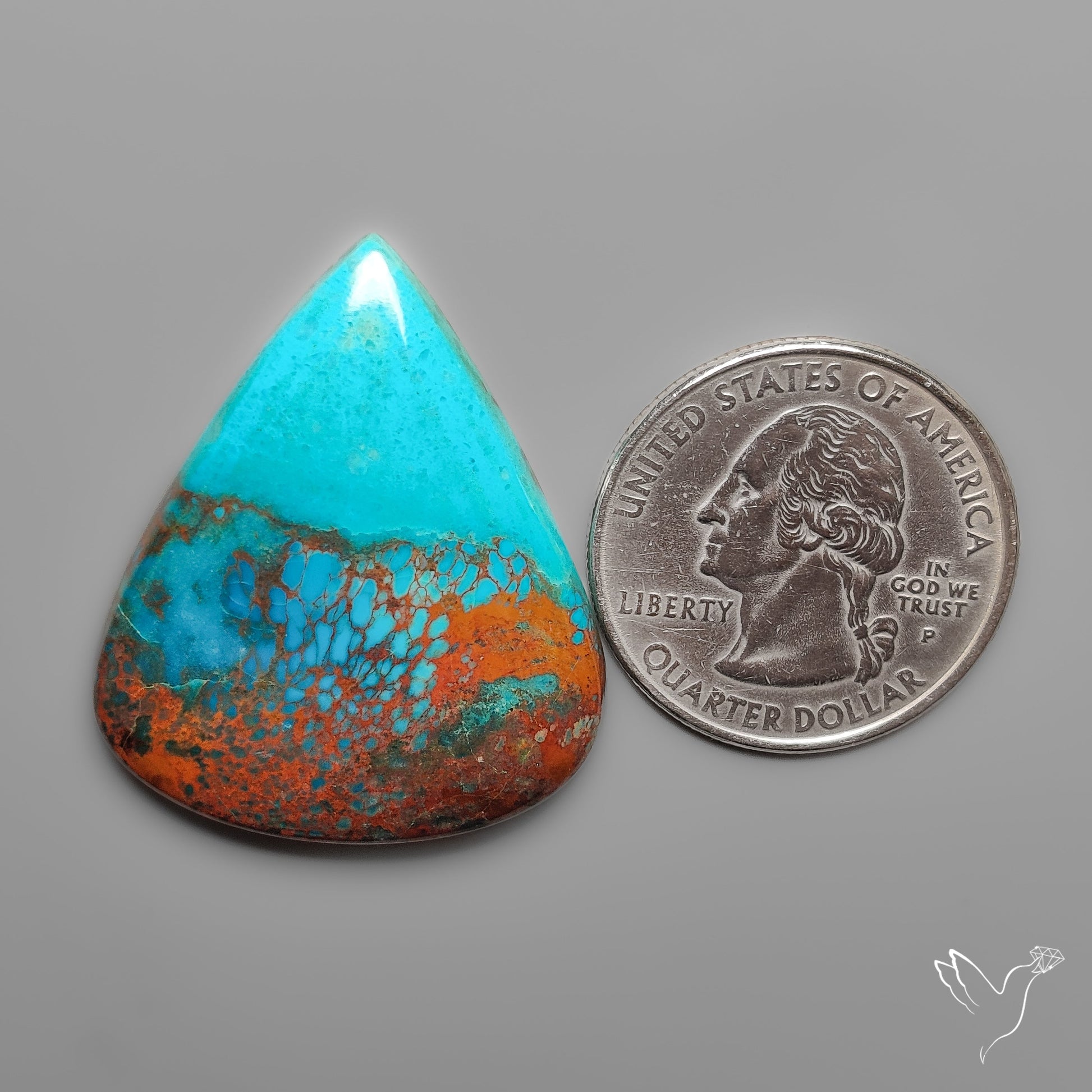 Peruvian Chrysocolla Cabochon Selected Material