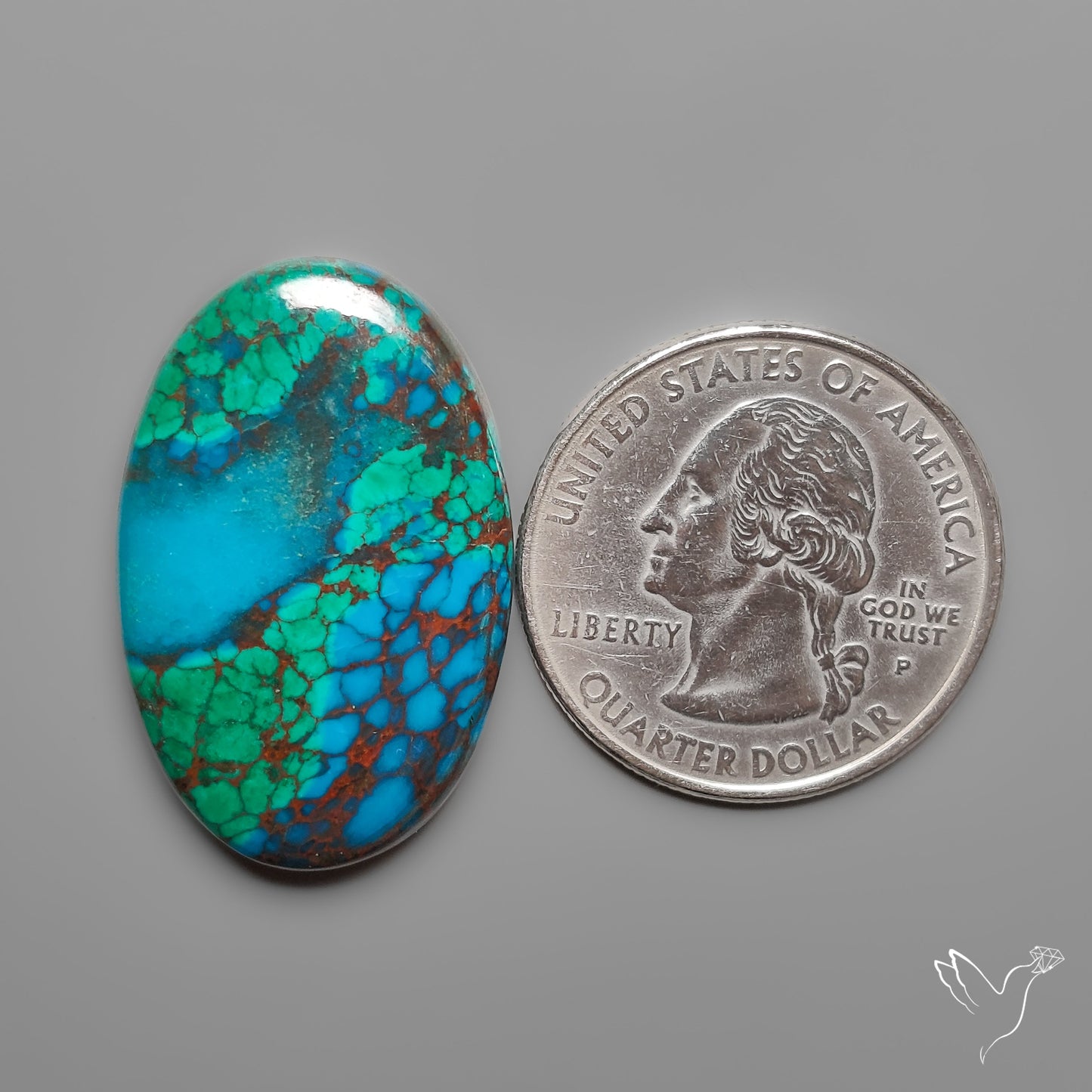Peruvian Chrysocolla Cabochon Selected Material
