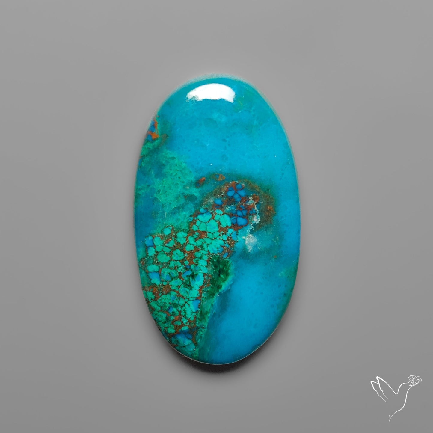 Peruvian Chrysocolla Cabochon Selected Material