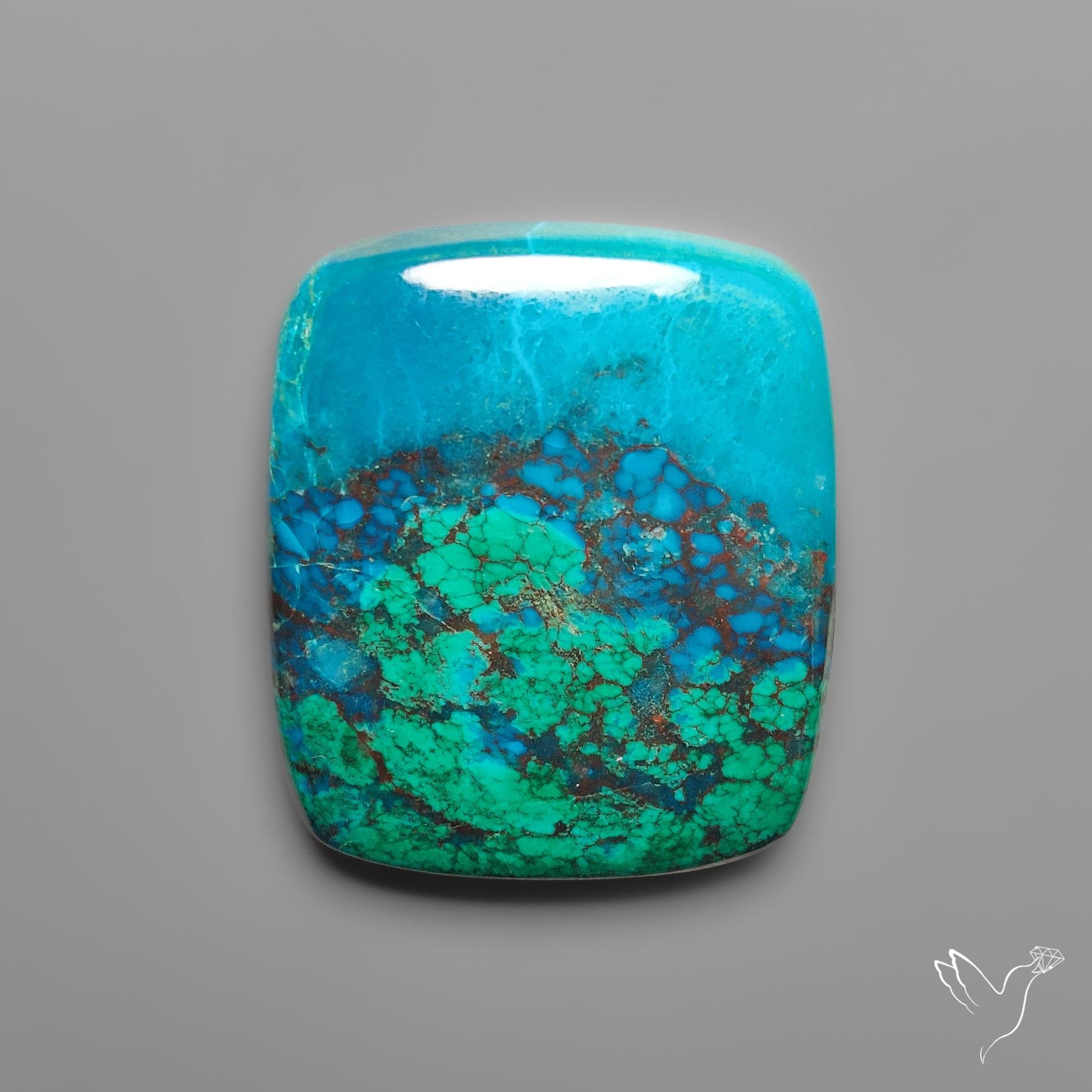 Peruvian Chrysocolla Cabochon Selected Material