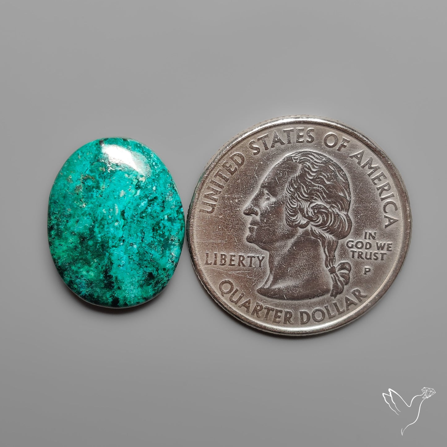 Peruvian Chrysocolla Cabochon Selected Material