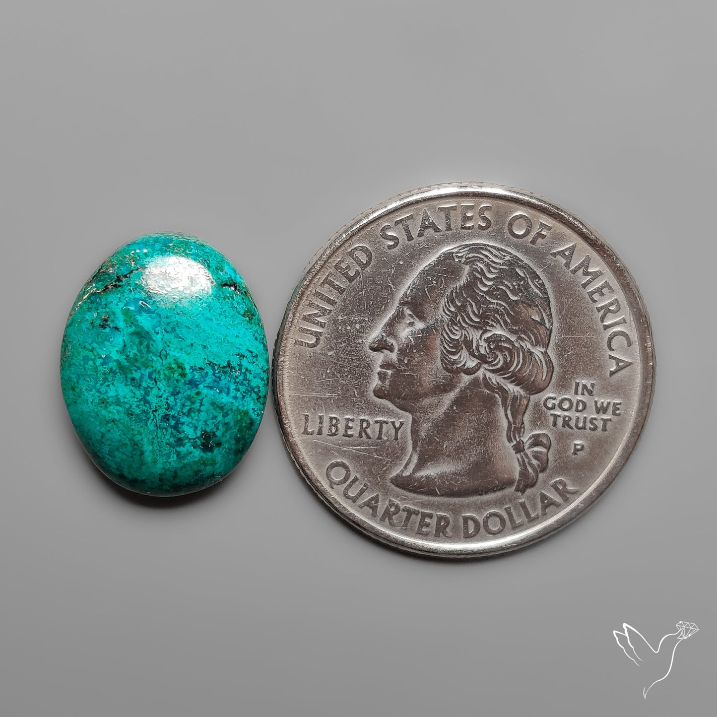 Peruvian Chrysocolla Cabochon Selected Material