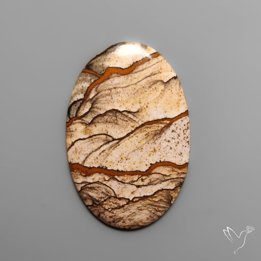 Deschutes Picture Jasper Cabochon