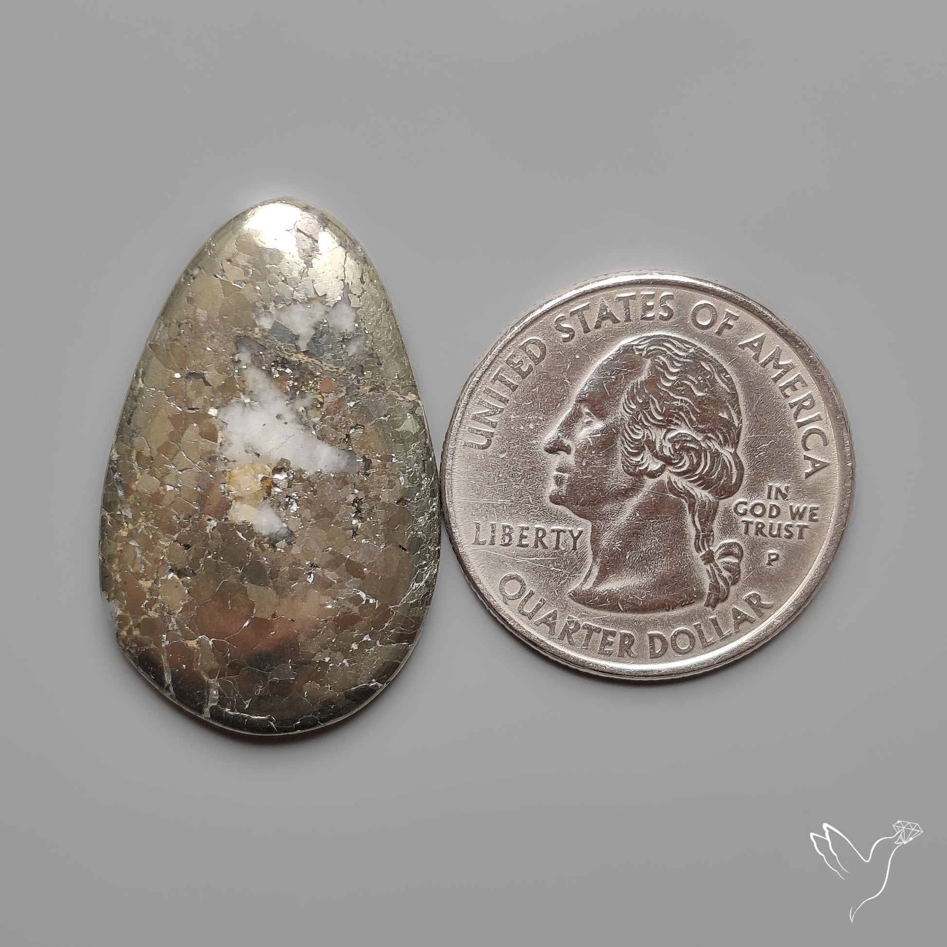 Mohawkite Cabochon Pyritic