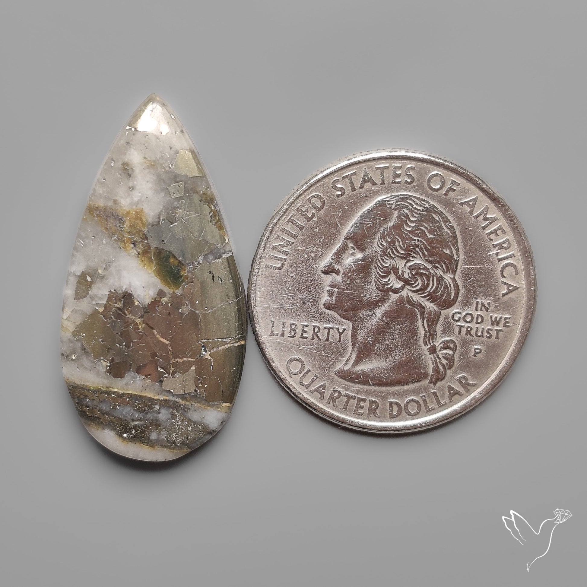 Mohawkite Cabochon Pyritic