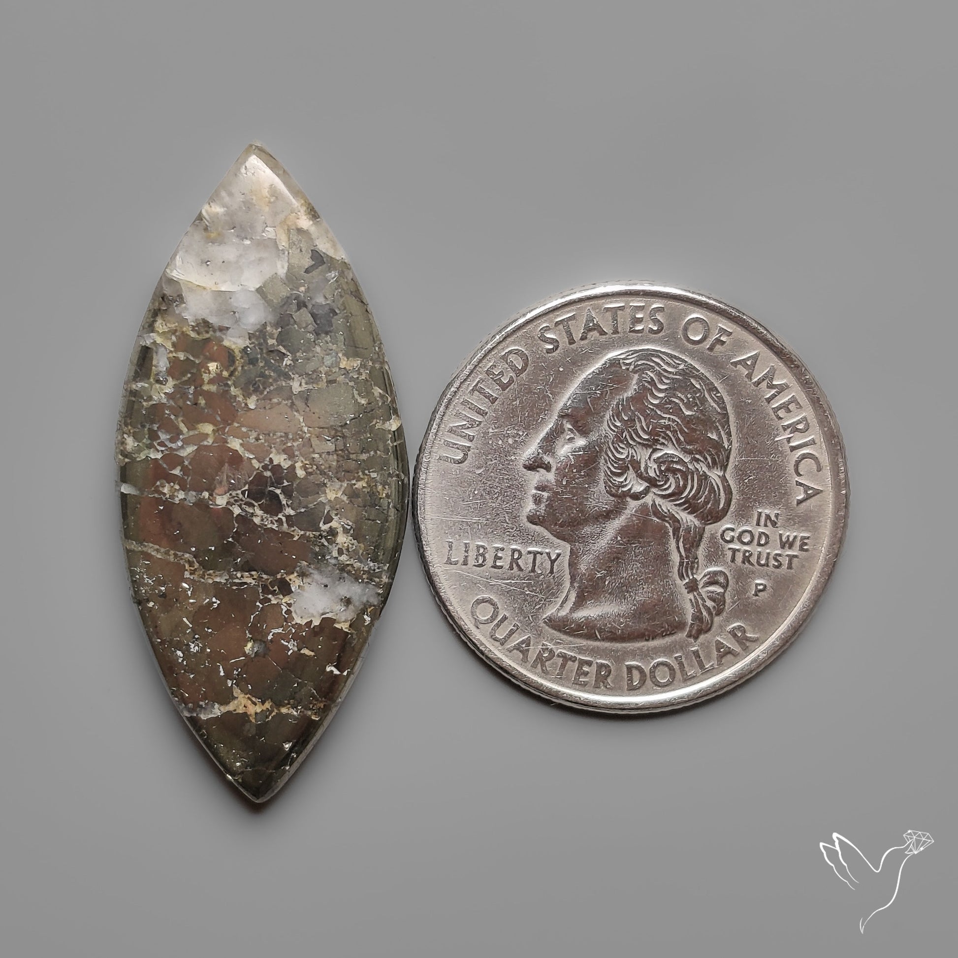 Mohawkite Cabochon Pyritic