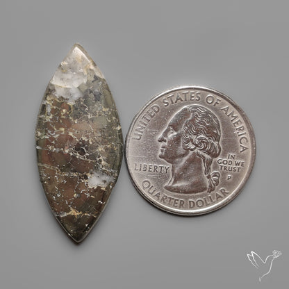 Mohawkite Cabochon Pyritic