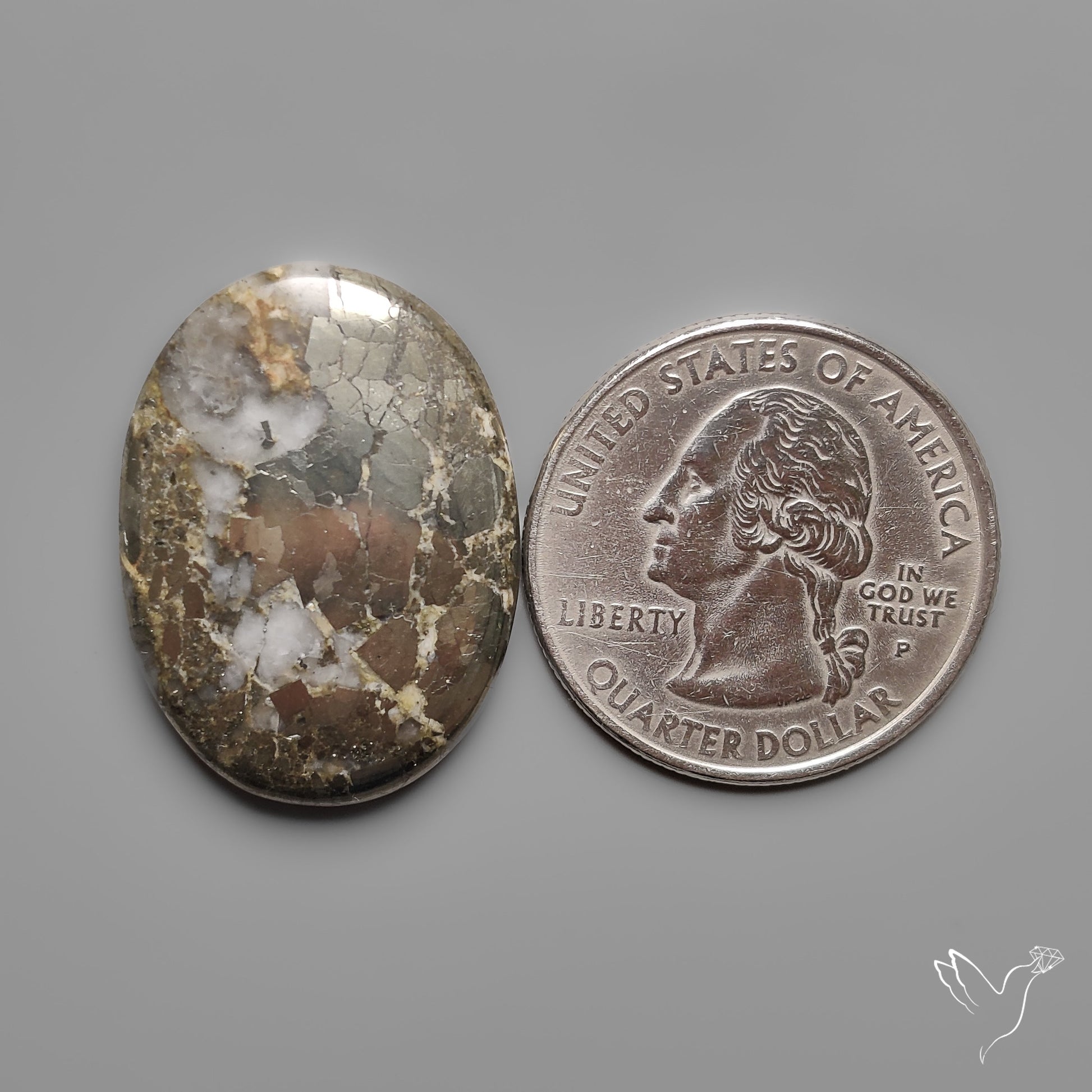 Mohawkite Cabochon Pyritic