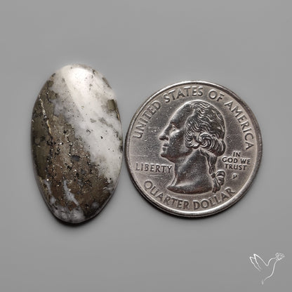 Mohawkite Cabochon Pyritic
