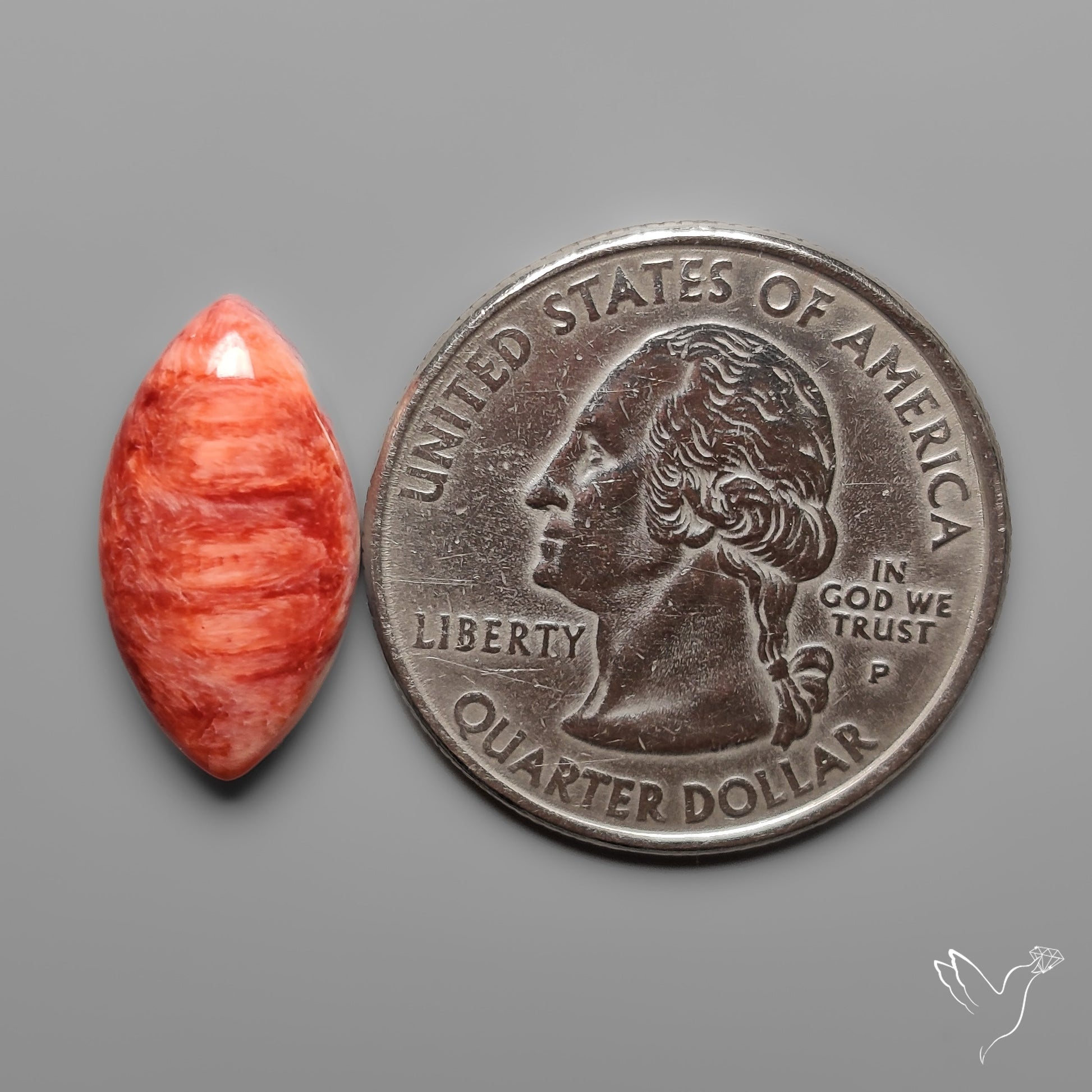 Spiny Oyster Shell Cabochon
