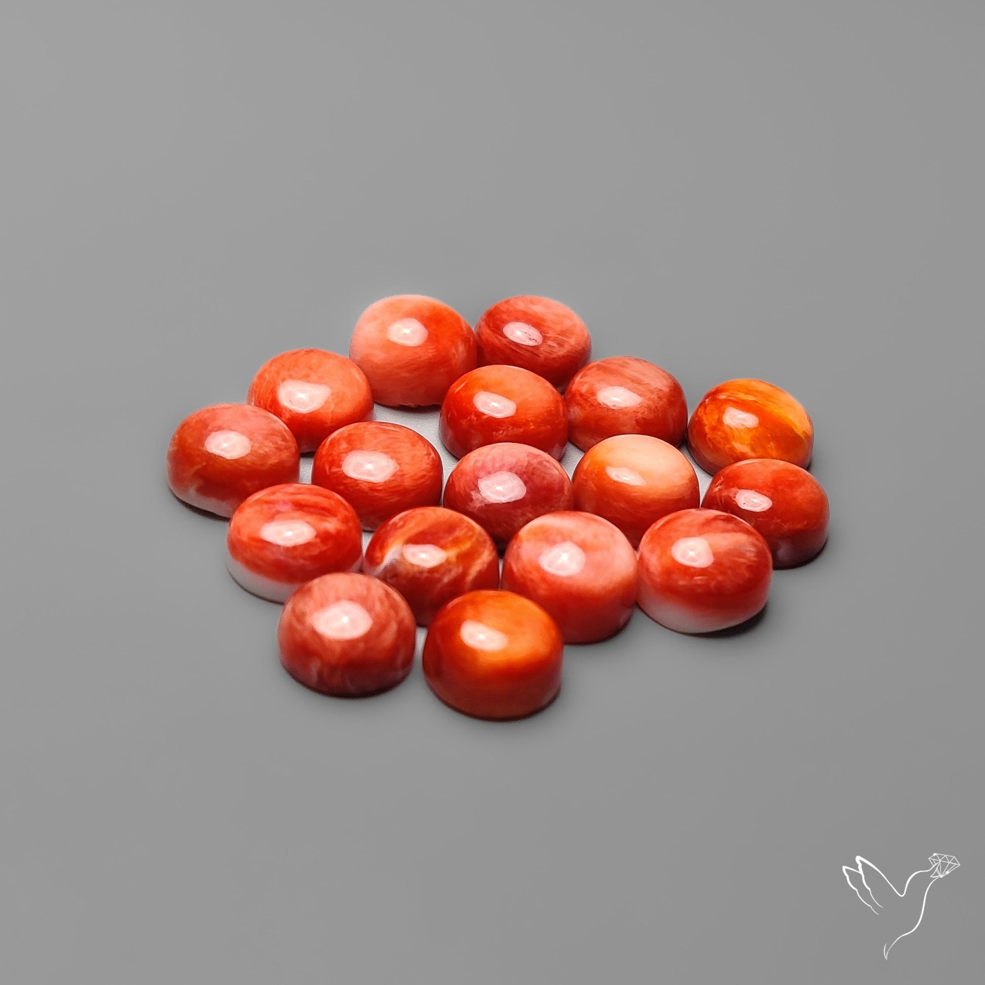 Spiny Oyster Shell Calibrated Cabochons