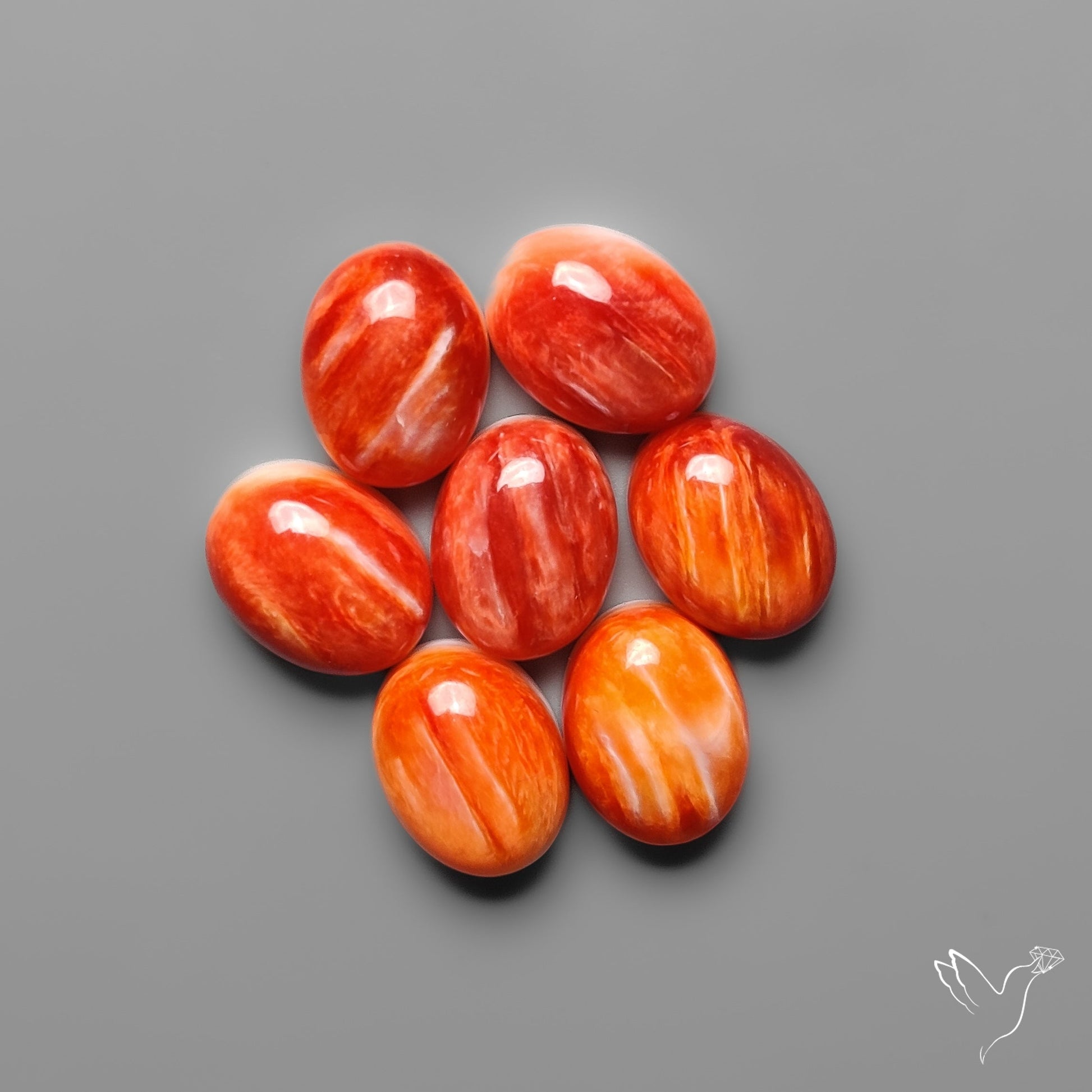 Spiny Oyster Shell Calibrated Cabochons