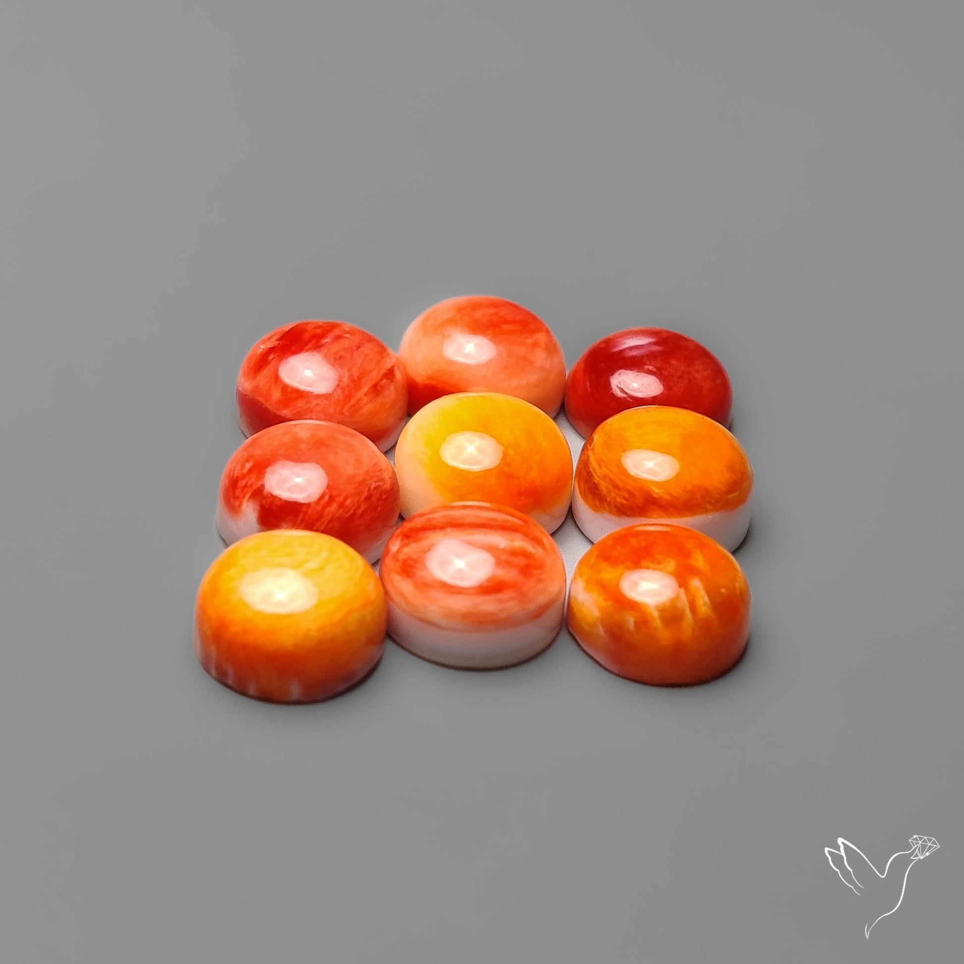 Spiny Oyster Shell Calibrated Cabochons