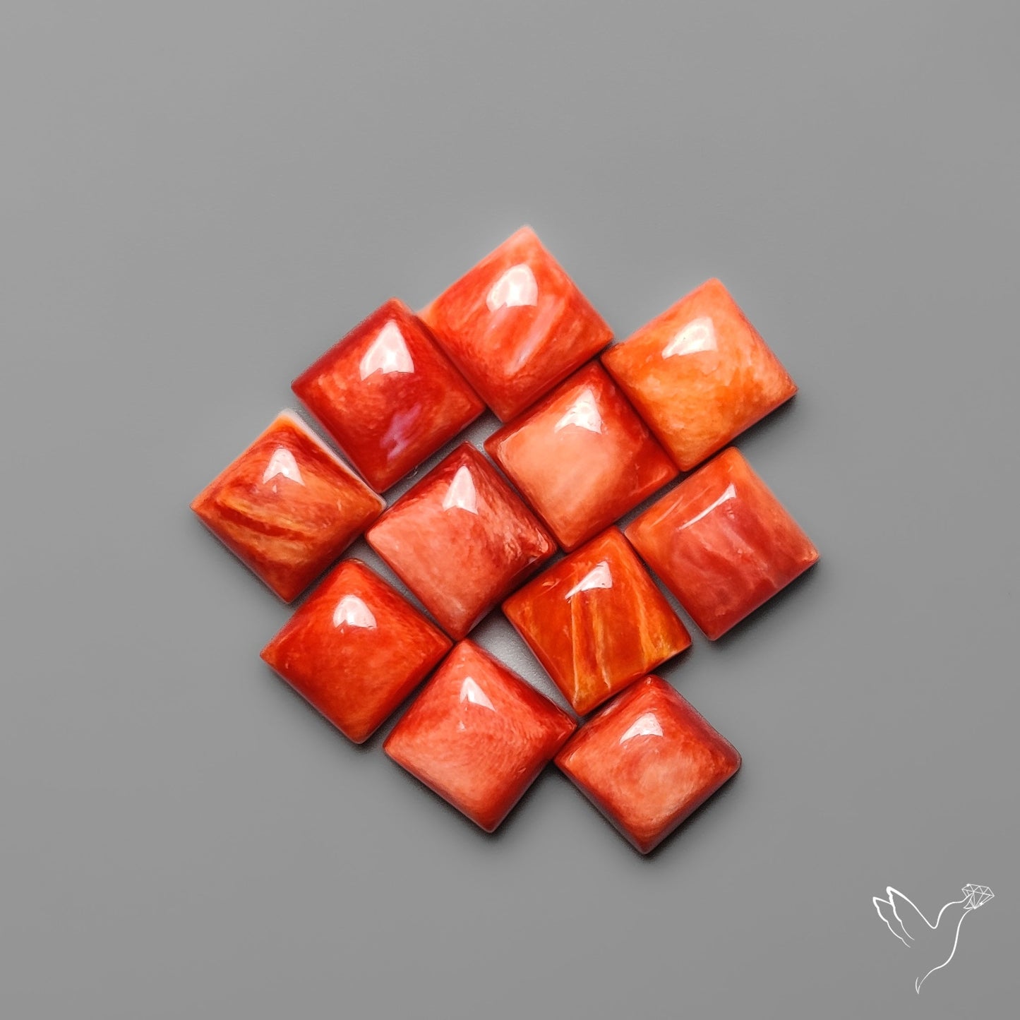 Spiny Oyster Shell Calibrated Cabochons