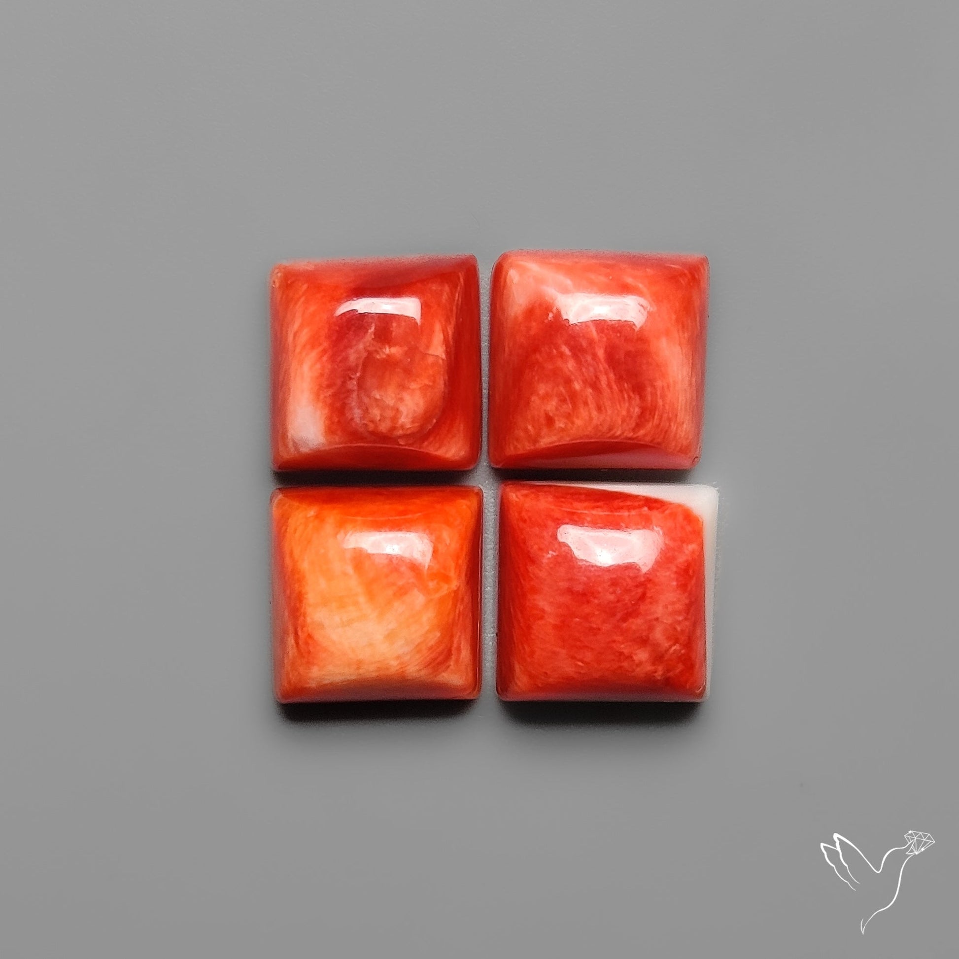 Spiny Oyster Shell Calibrated Cabochons