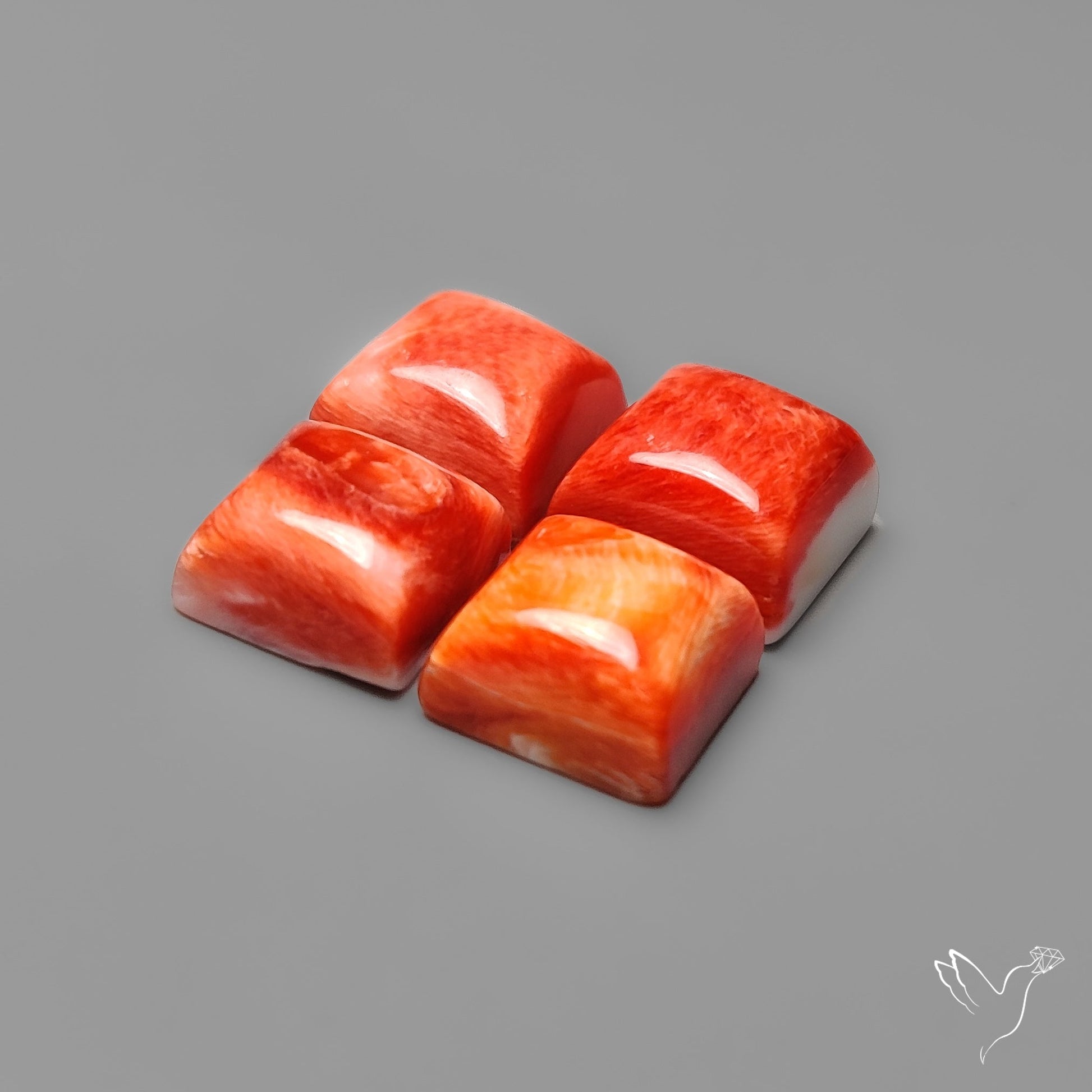 Spiny Oyster Shell Calibrated Cabochons