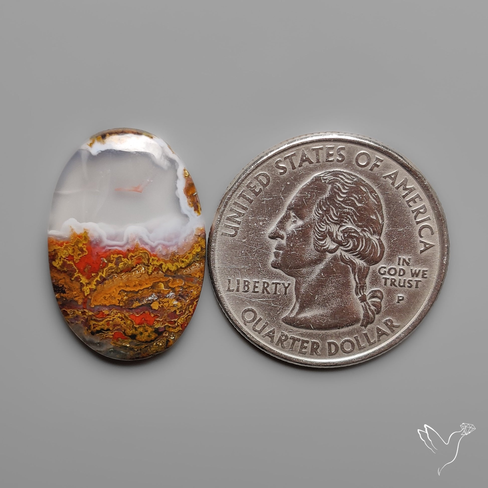 Moroccan Seam Agate Cabochon