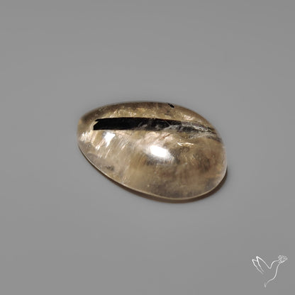 Black Tourmalinated Quartz Cabochon