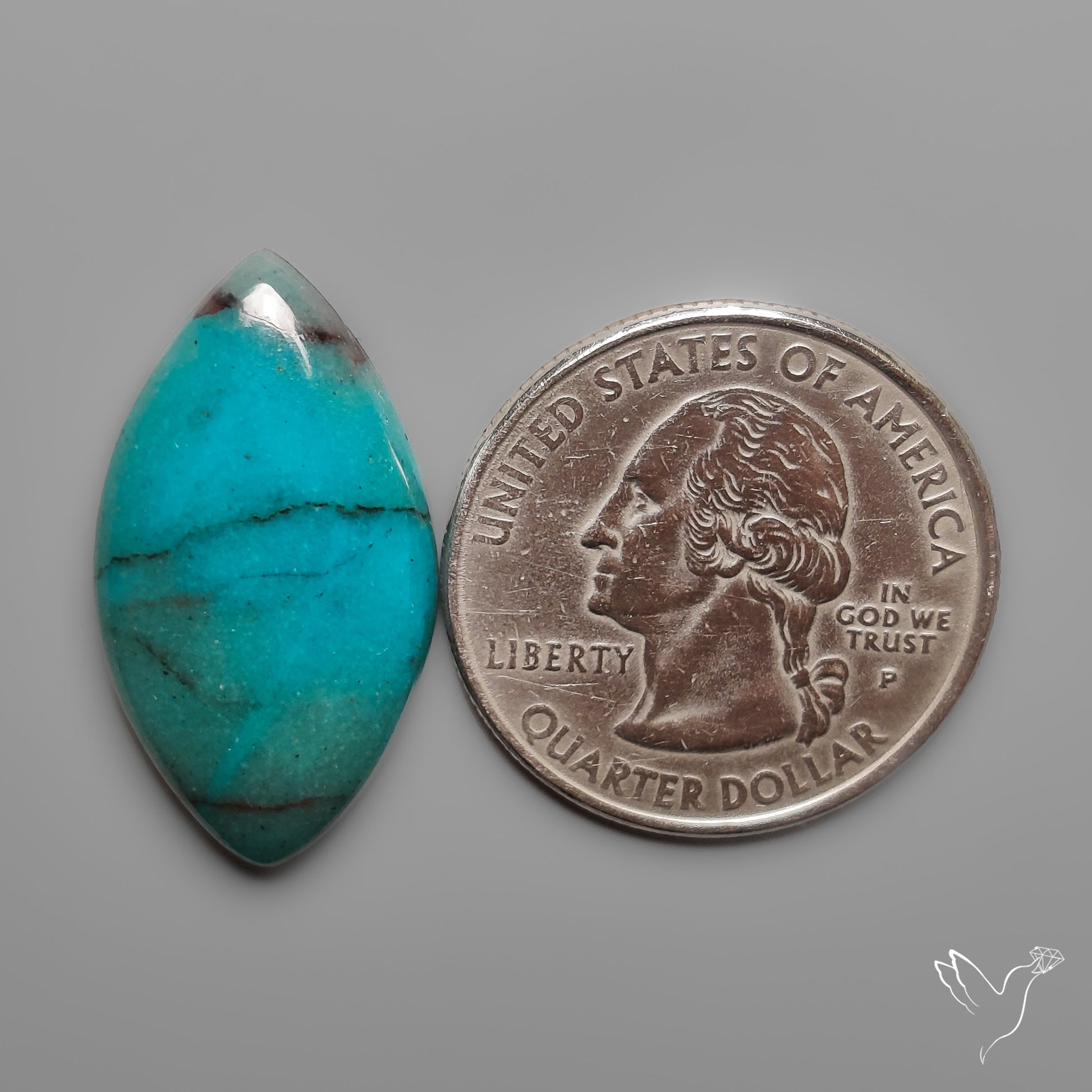 Bisbee Shattuckite Cabochon (gemmy)