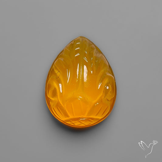 Carnelian Agate Mughal Carving (handcarved)
