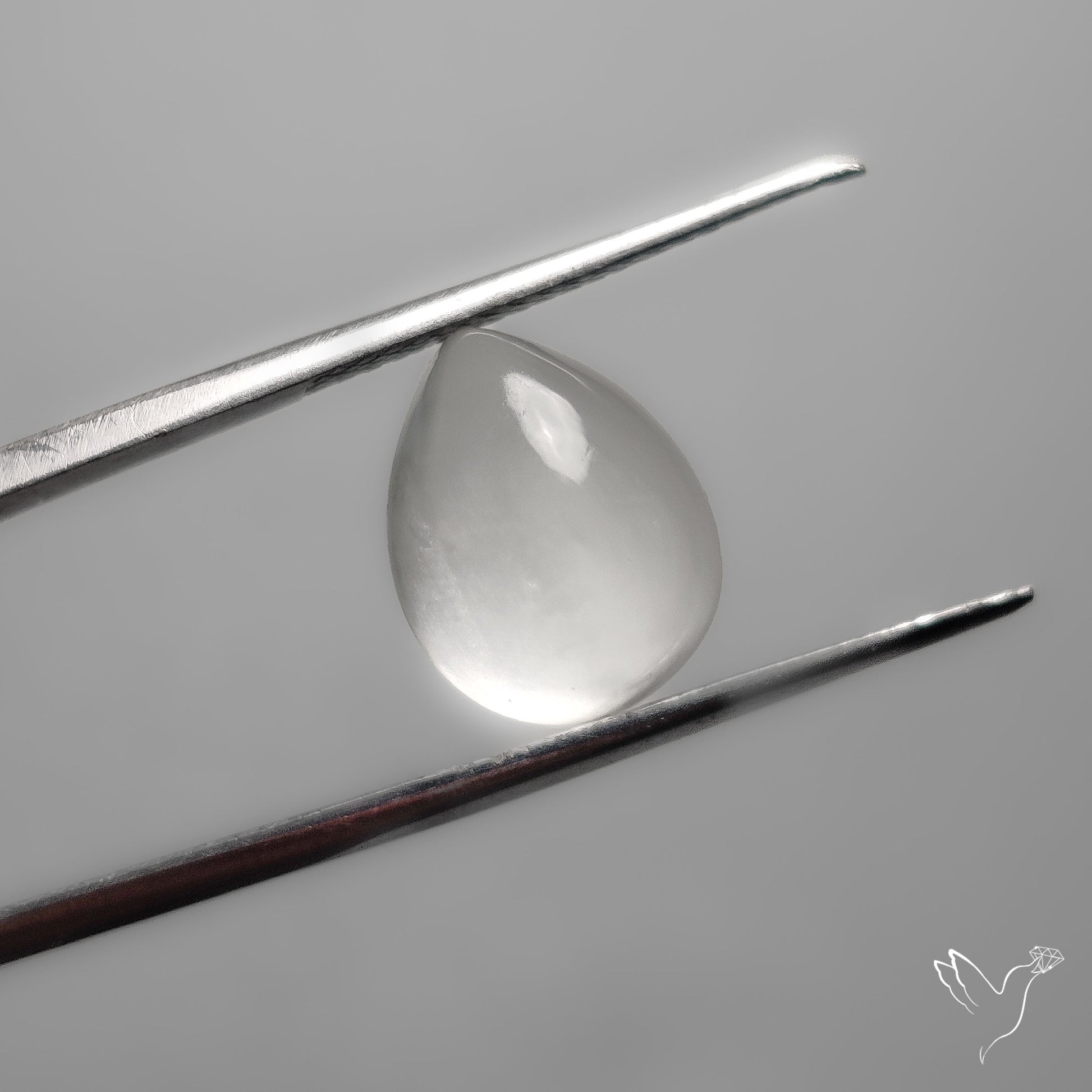 Himalayan Ice Quartz Drop Cabochon