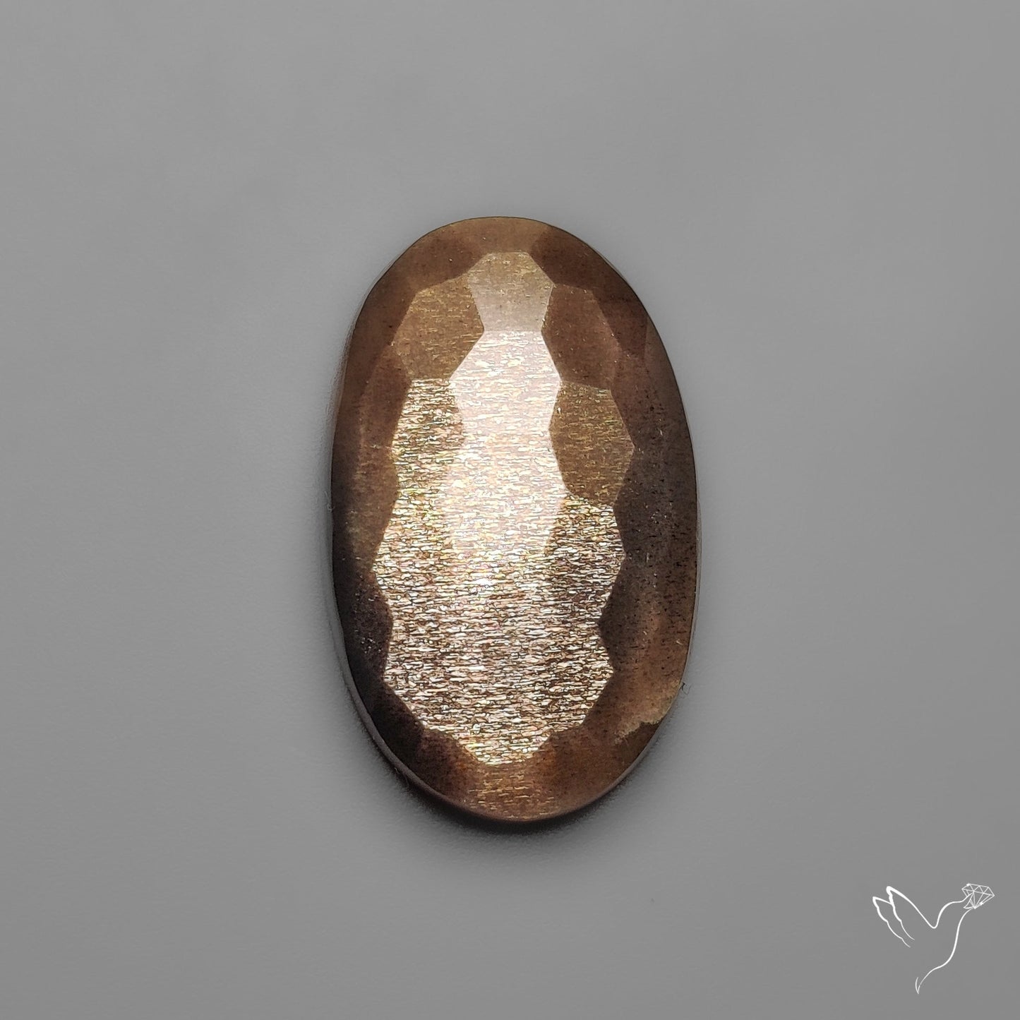 Honeycomb Cut Black Sunstone