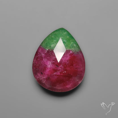 Rose Cut Himalayan Quartz With Ruby In Zoisite Doublet
