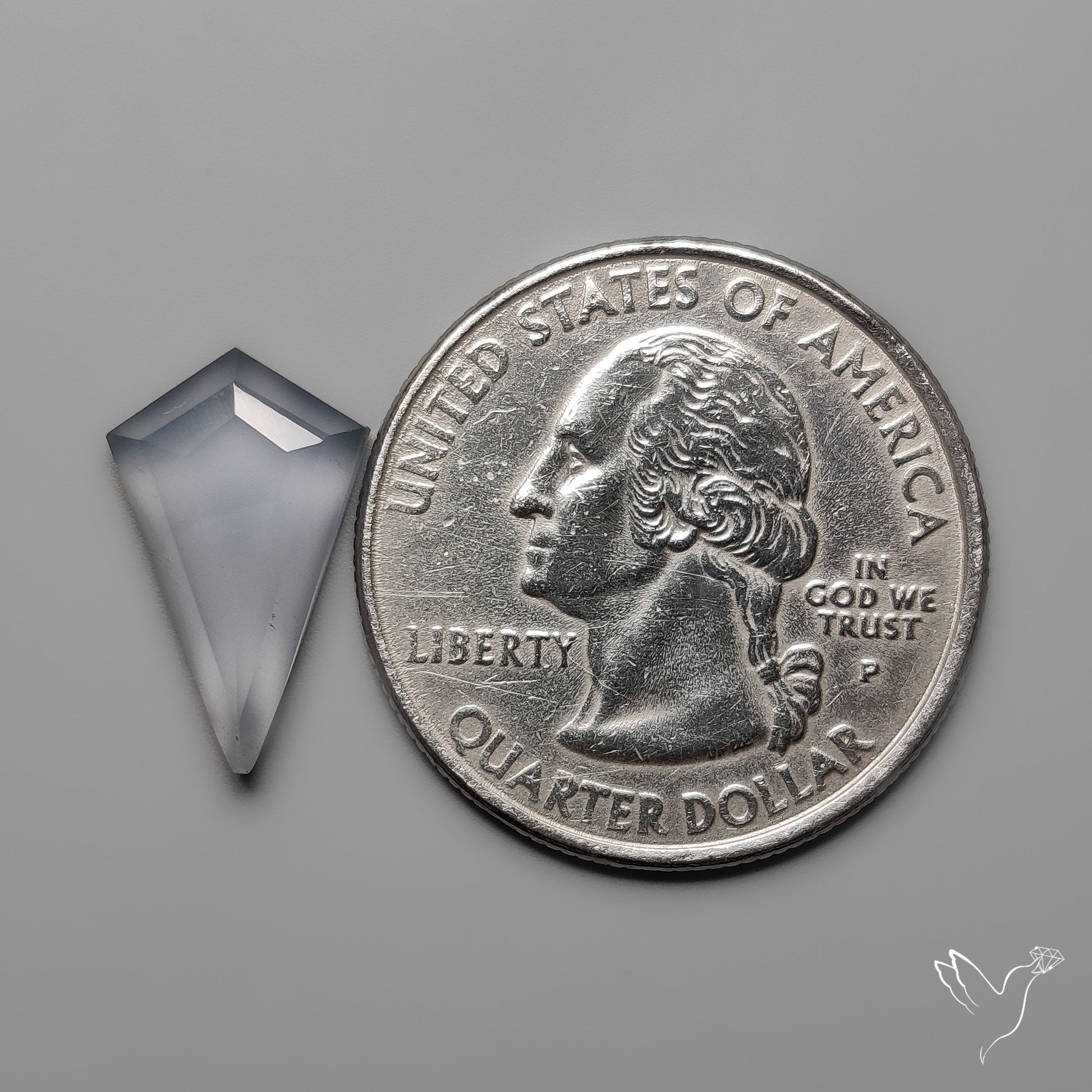 Step Cut Namibian Chalcedony Coffin