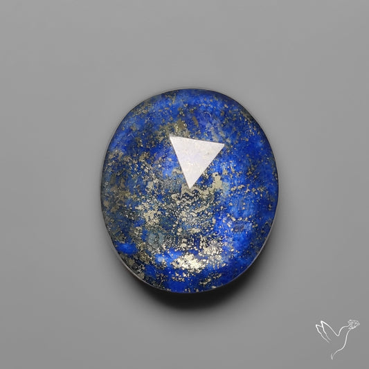 Rose Cut Himalayan Quartz With Lapis Lazuli Doublet