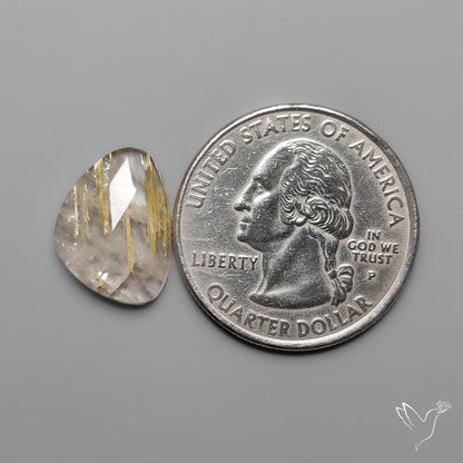 Rose Cut Golden Rutilated Quartz