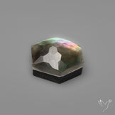 Honeycomb Cut Himalayan Quartz With Black Mother Of Pearl Doublet