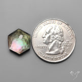 Honeycomb Cut Himalayan Quartz With Black Mother Of Pearl Doublet