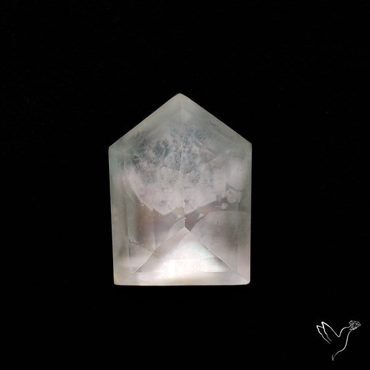 Rose Cut Himalayan Quartz With Mother Of Pearl Doublet