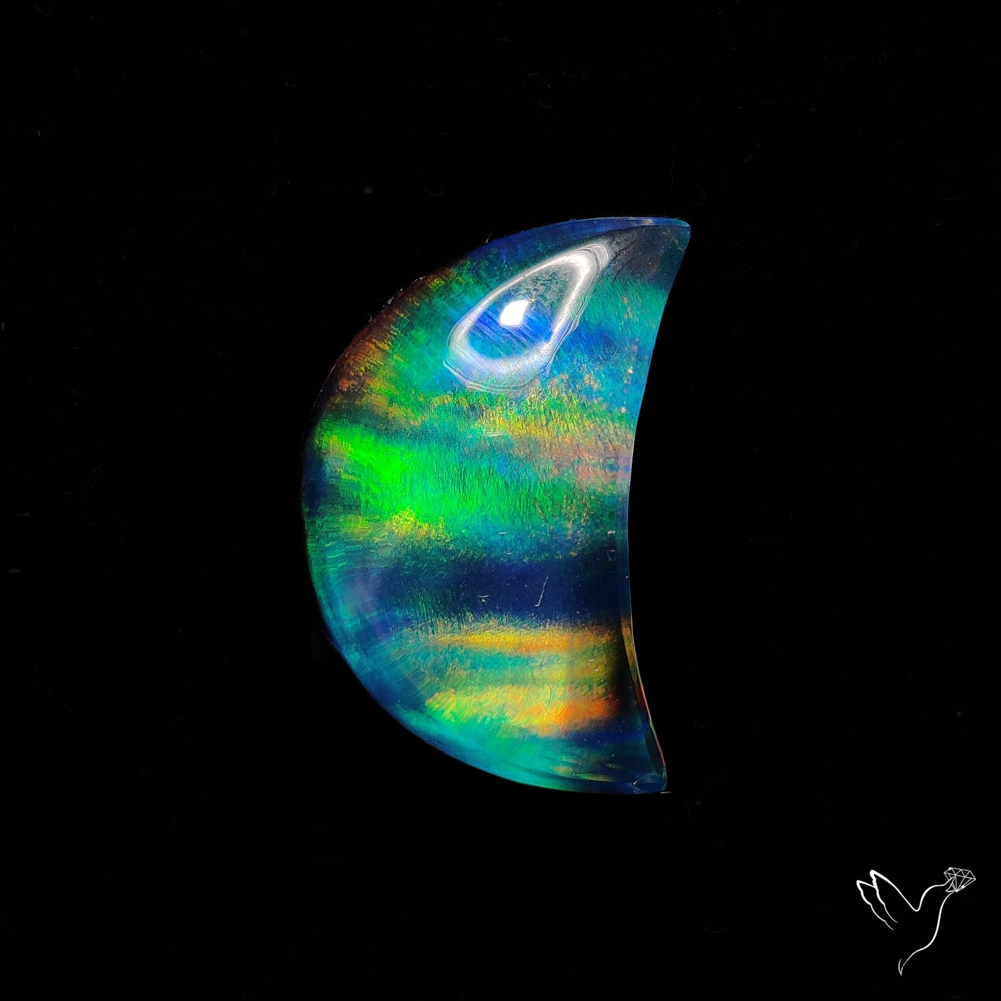 Aurora Opal Crescent Doublet