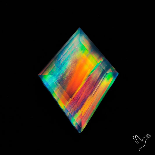 Step Cut Aurora Opal Doublet