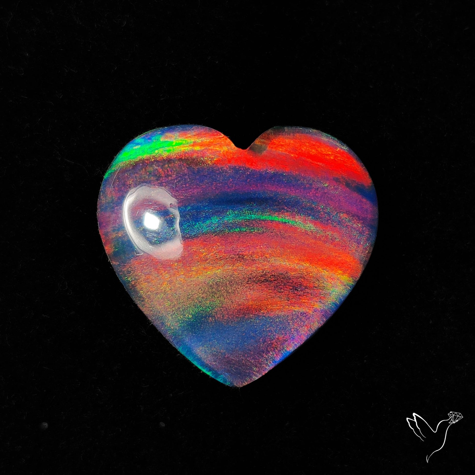 Aurora Opal Heart Doublet