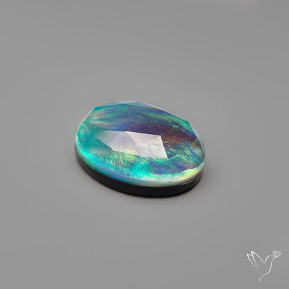 Rose Cut Aurora Opal Doublet
