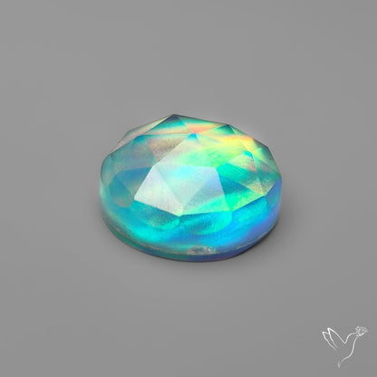Rose Cut Aurora Opal Doublet