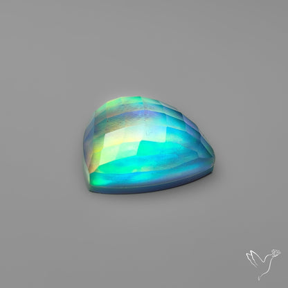 Rose Cut Aurora Opal Doublet