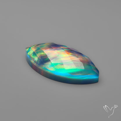 Rose Cut Aurora Opal Doublet