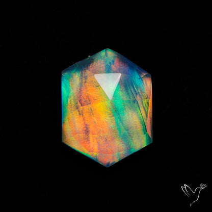 Rose Cut Aurora Opal Doublet