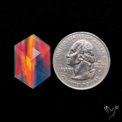 Rose Cut Aurora Opal Doublet