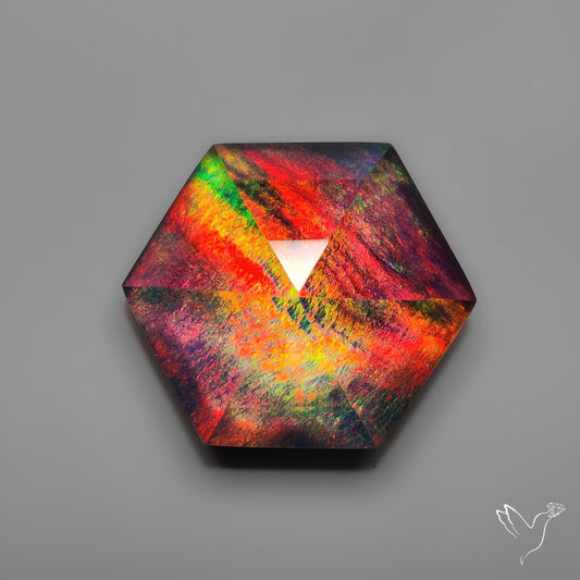 Rose Cut Aurora Opal Doublet