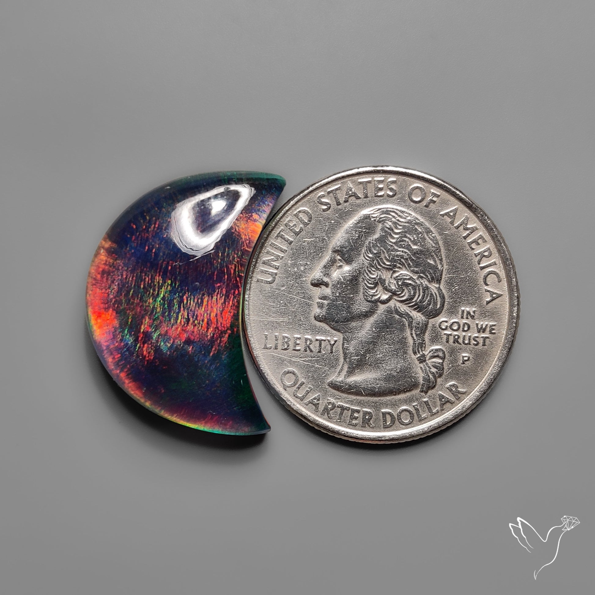 Aurora Opal Crescent Doublet